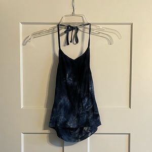 Brandy Melville Tie Dye Blue and White Tank